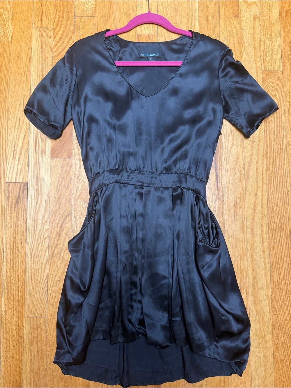 Cynthia Rowly black silk dress
